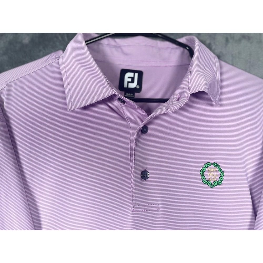 FJ FootJoy Mens Oak Hill Country Club New York Mens Polo Shirt Purple Size XL